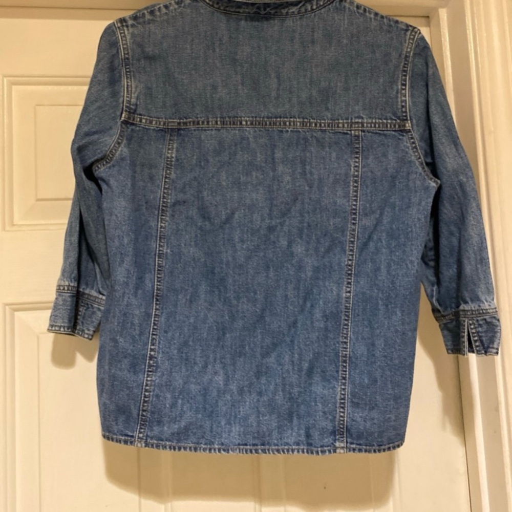 Relativity Denim Button Down Women’s Size Medium … - image 6